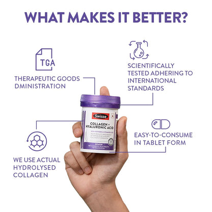 Swisse Collagen+ Hyaluronic Acid with Peptides, Vitamin C & E to Boost- image 7