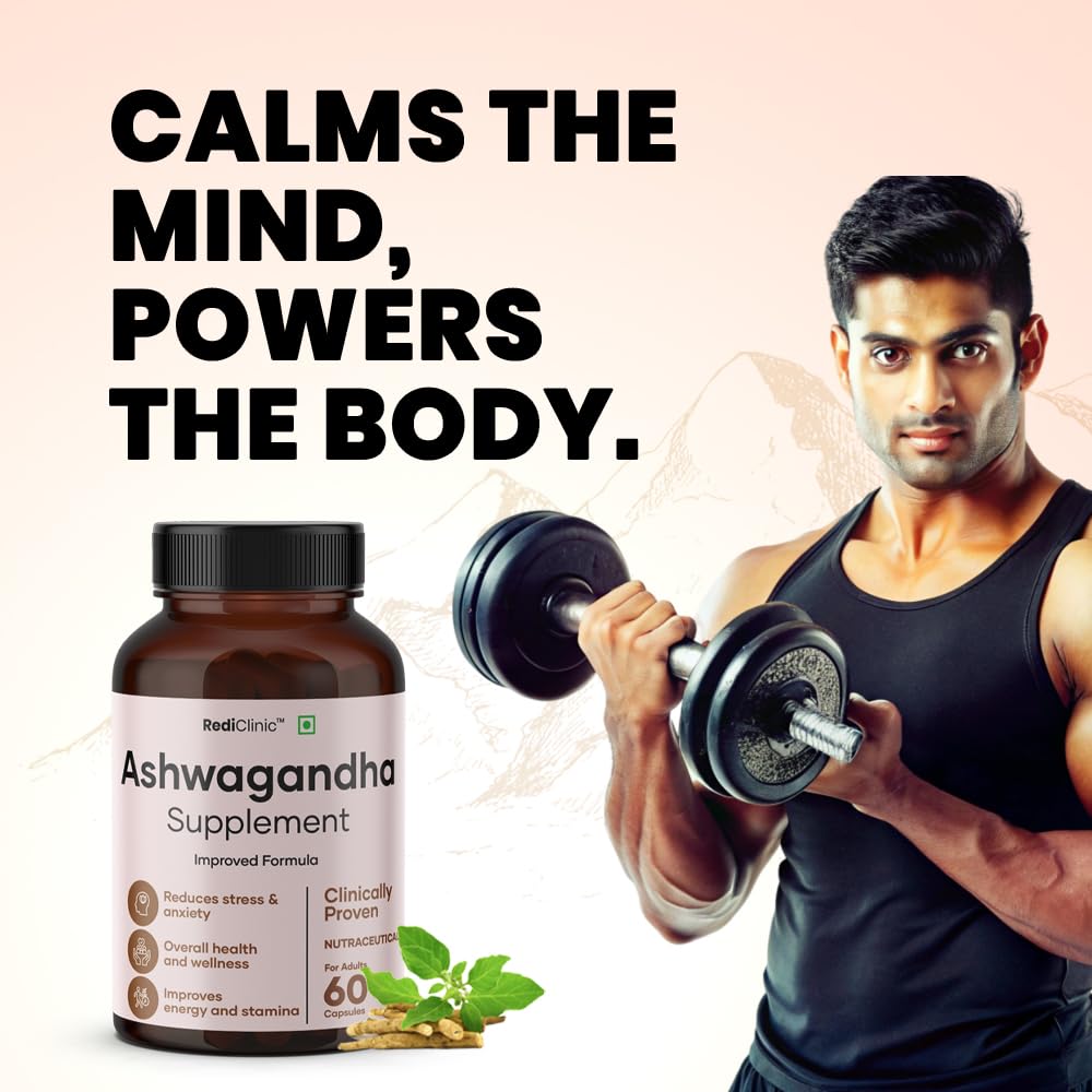 RediClinic Ashwagandha Capsules | Stress & Anxiety Relief Capsules | Re- image 4