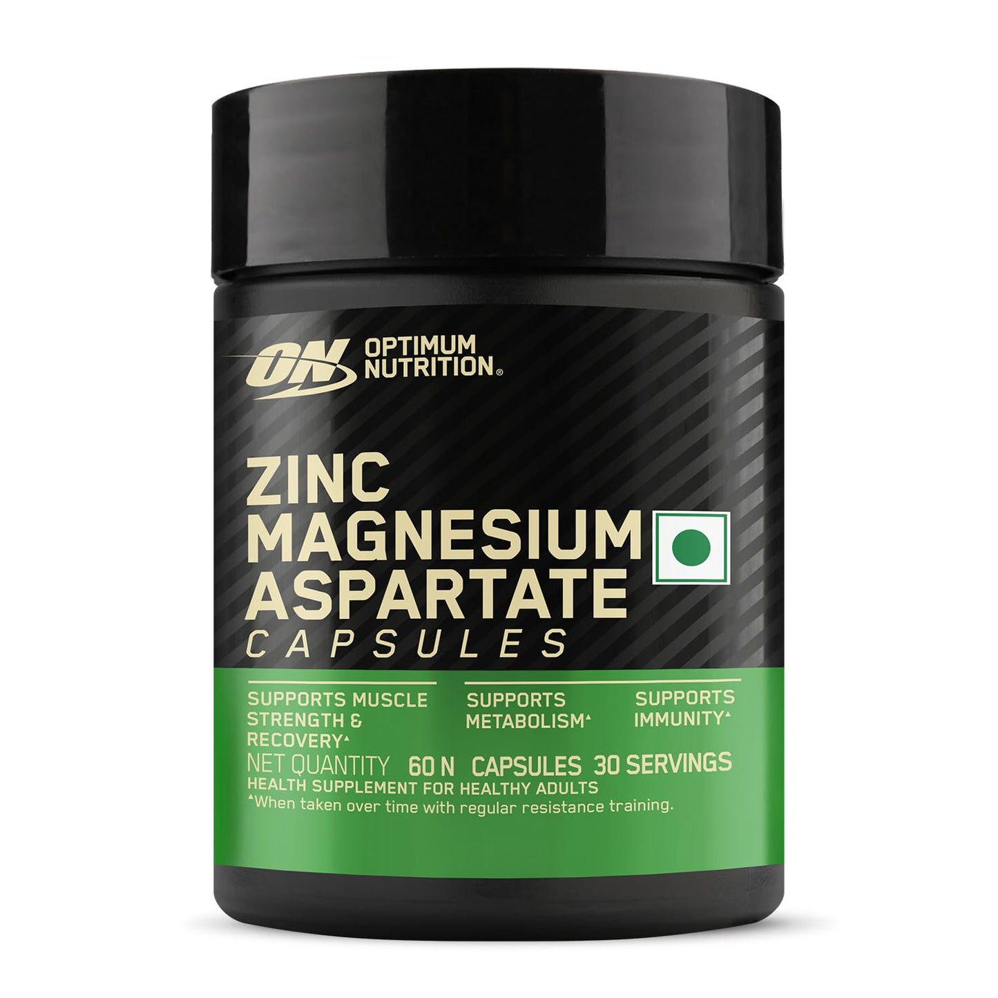 Optimum Nutrition (ON) Zinc Magnesium Aspartate (ZMA) - 60 Capsules, Muscle Stre