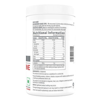 GNC PRO PERFORMANCE L-Glutamine | 5000mg Per Serving | Supports Muscle Recovery, Gut & Immune Health | Gluten-Free, Lactose-Free | Unflavoured | 400g