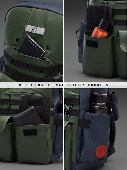 The Souled Store Naruto: Kakashi Pack Backpacks | Official Naruto Shippuden Merchandise | Premium Water-Resistant Laptop Bag with Copy Ninja Graphic | Durable Urban Travel Rucksack for Men & Women