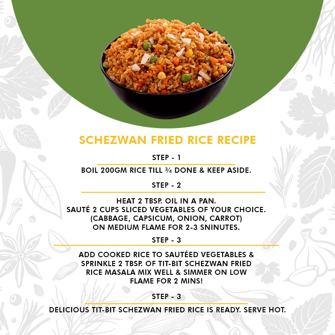 Tit-Bit - Fried Rice | Fried Rice Masala | Schezwan Fried Rice Masala | Fried Rice Mix | Fried Rice Masala Powder - (50 gm)