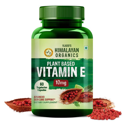 Himalayan Organics Plant Based Vitamin E Capsules (Non GMO Sunflower Oil, Aloeve