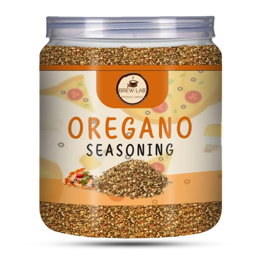 Brew Lab Seasoning - Oregano Spice Blend for Pizza, Pasta, Garlic Bread & Italian Dishes - No Artificial Flavors or Colors - 100% Natural Herbs in Moisture-Resistant Jar (250 G)