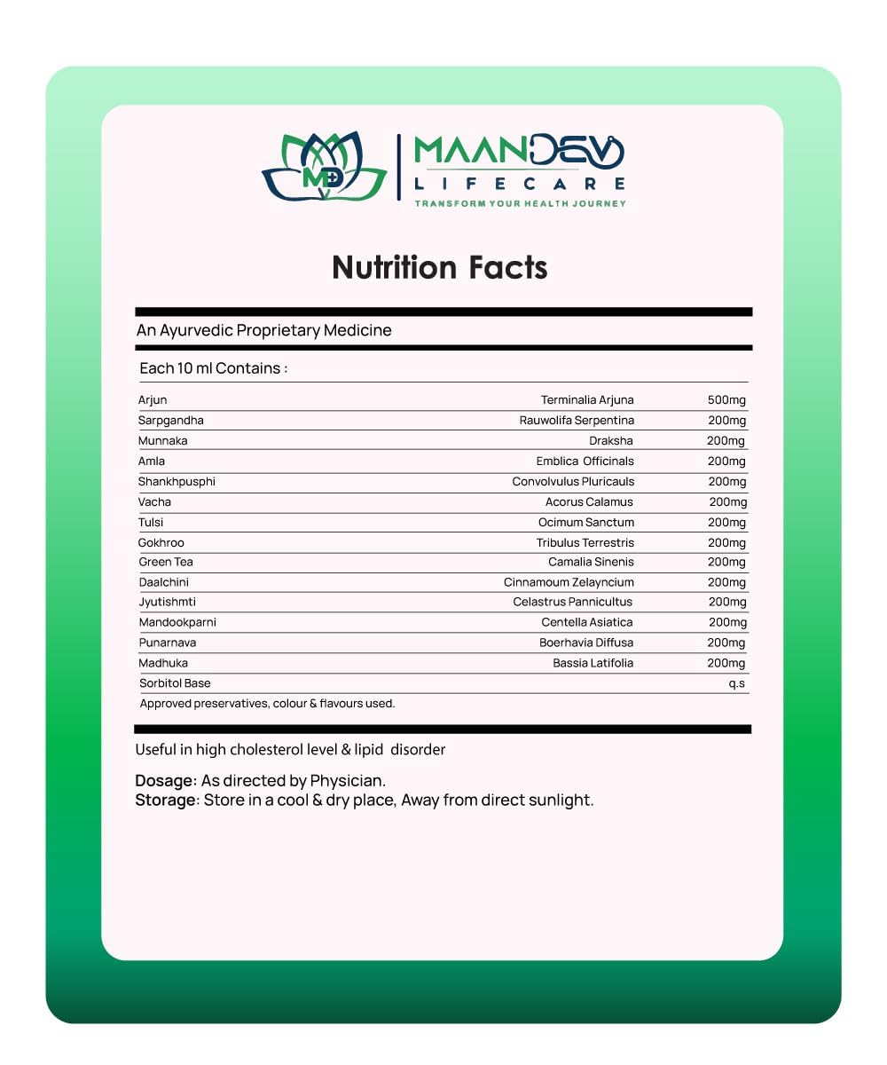 Maandev Lifecare Instaflow Sugar-Free Multivitamin Syrup & Kolesta Ayurvedic Heart Health Syrup | Energy, Immunity & Cardiac Support | Herbal & Sugar-Free Wellness Combo for Men & Women