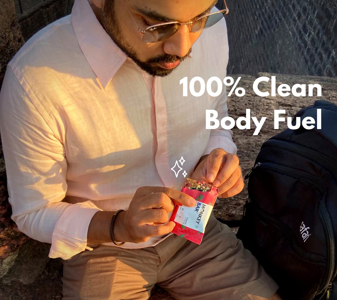 Monkey Bar - Assorted Energy Bars - 10 Bars, 40 G Each, Just 4-6 Plant-- image 6