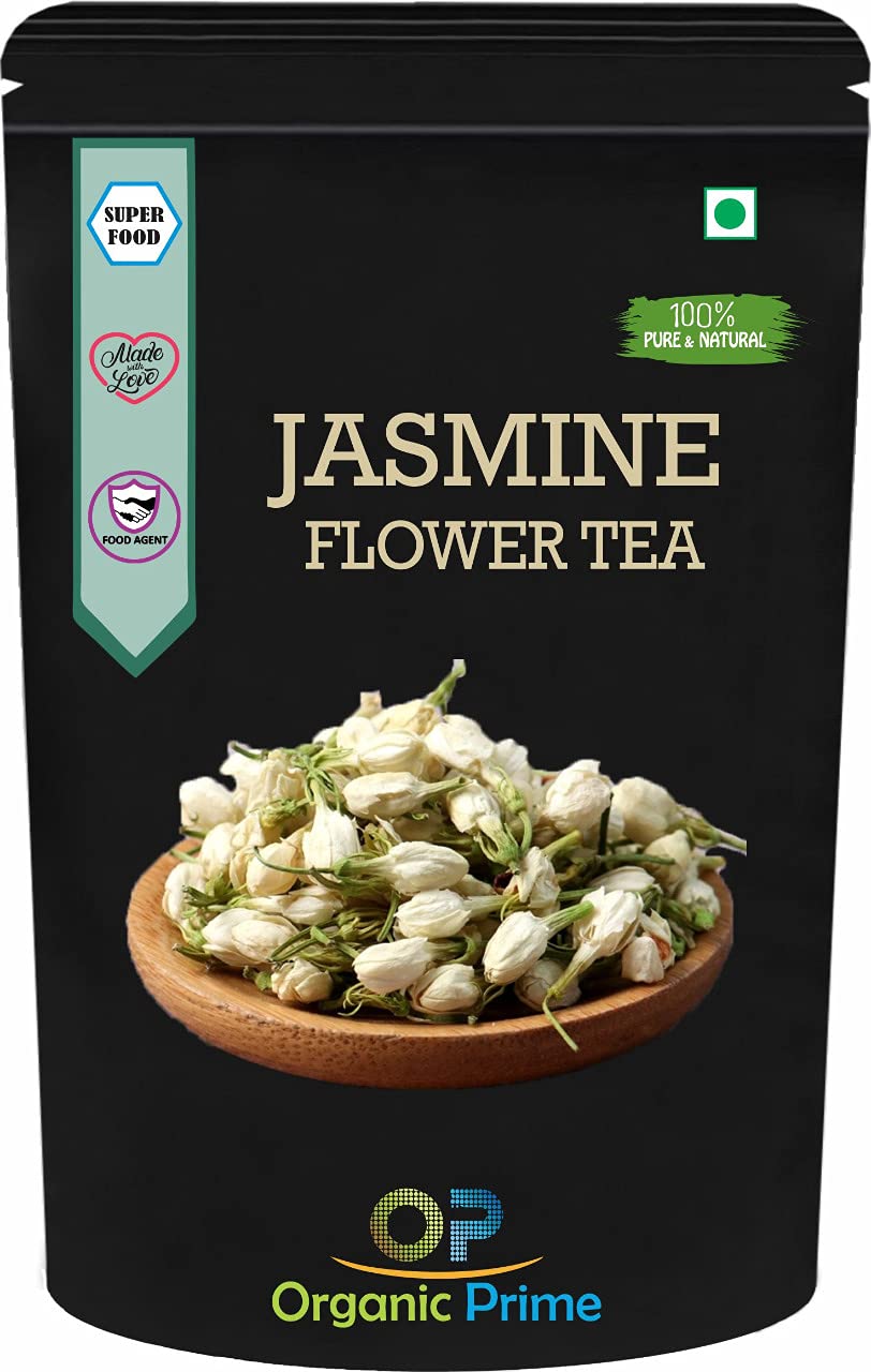 Organic Prime Jasmine Flower Tea for Slimming Body and Stress Relief - 100 GM by Organic Prime