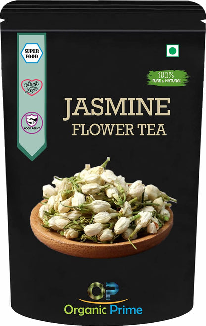 Organic Prime Jasmine Flower Tea for Slimming Body and Stress Relief - 100 GM by Organic Prime