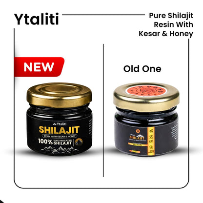 Ytaliti Shilajit Resin with Kesar & Honey – 20g x 3, 60g Total