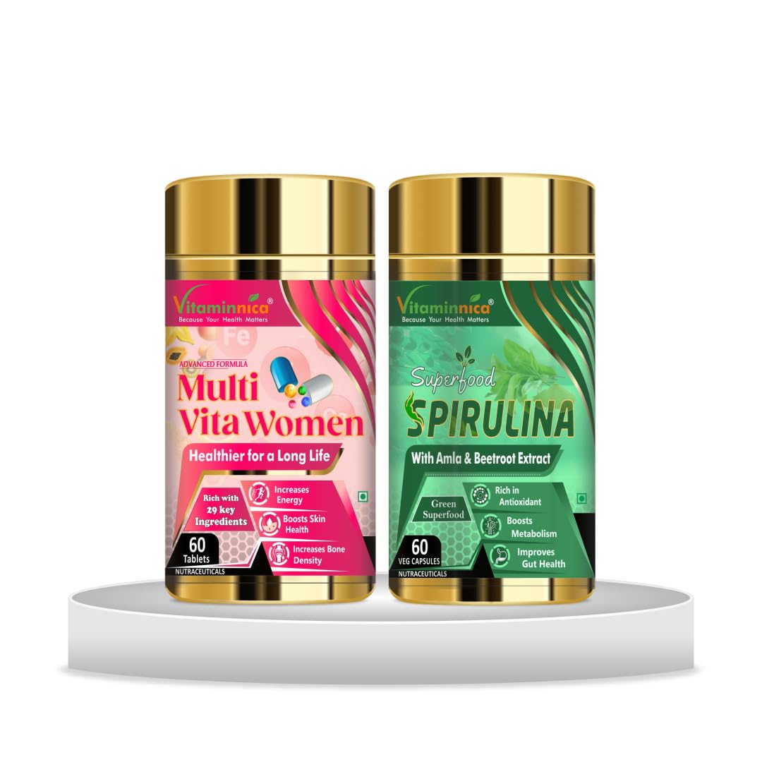 Vitaminnica Multi Vita Women + Spirulina Combo – 120 Capsules