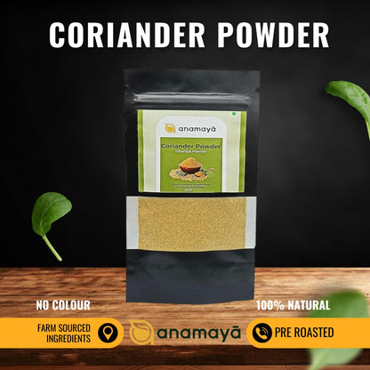 Dhania Powder | Dhaniya Powder 100gm | Coriander Powder 100gm | Pre- Roasted Coriander Powder | Home Grounded | Packed in an aesthetic stand up resealable pouch