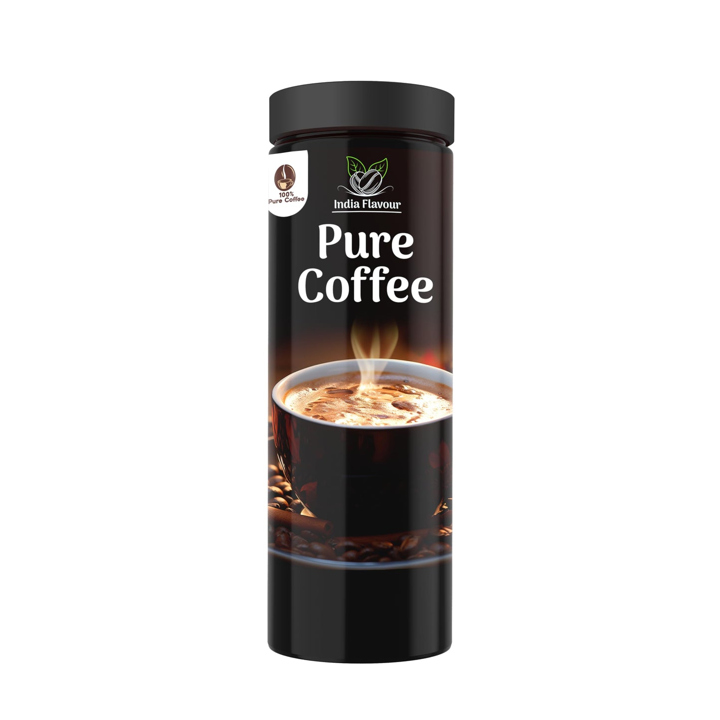 India Flavor Pure Coffee | 100% Pure Instant Coffee Powder | Energizing Coffee Blend, No Additives | 100 gm coffee, 50 Servings