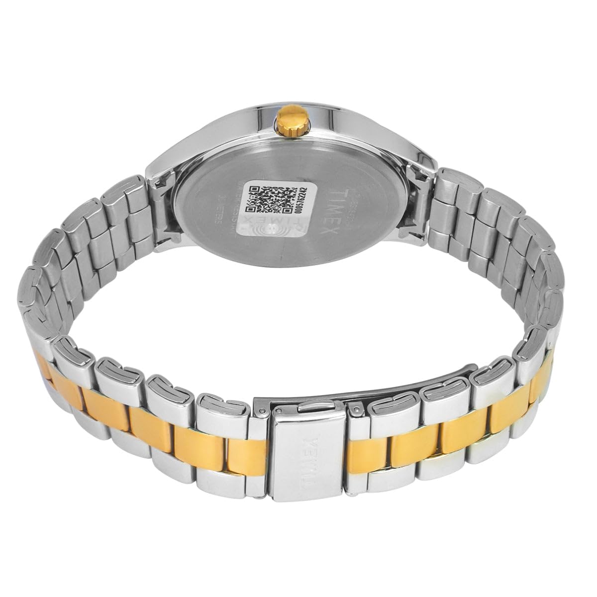 TIMEX Analog Watch for man with Silver Round Dial & Two Tone Stainless Steel Bracelet Band Water Resistant Men's Wrist Watches - TWEG18422