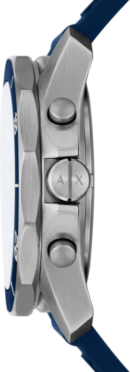 Armani Exchange Men's Quartz Analog Watch with Stainless Steel Strap AX7151SET, Blue and Grey, talla única, Classic