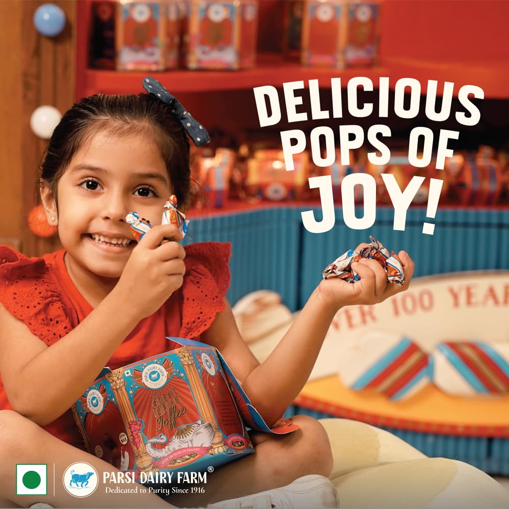 Parsi Dairy Farm The Great Indian Toffee | 100% Pure Milk-Based Rich Chewy Sweet | Over 100 Years of Delight | No Preservatives | Premium Gift Pack - 300gms
