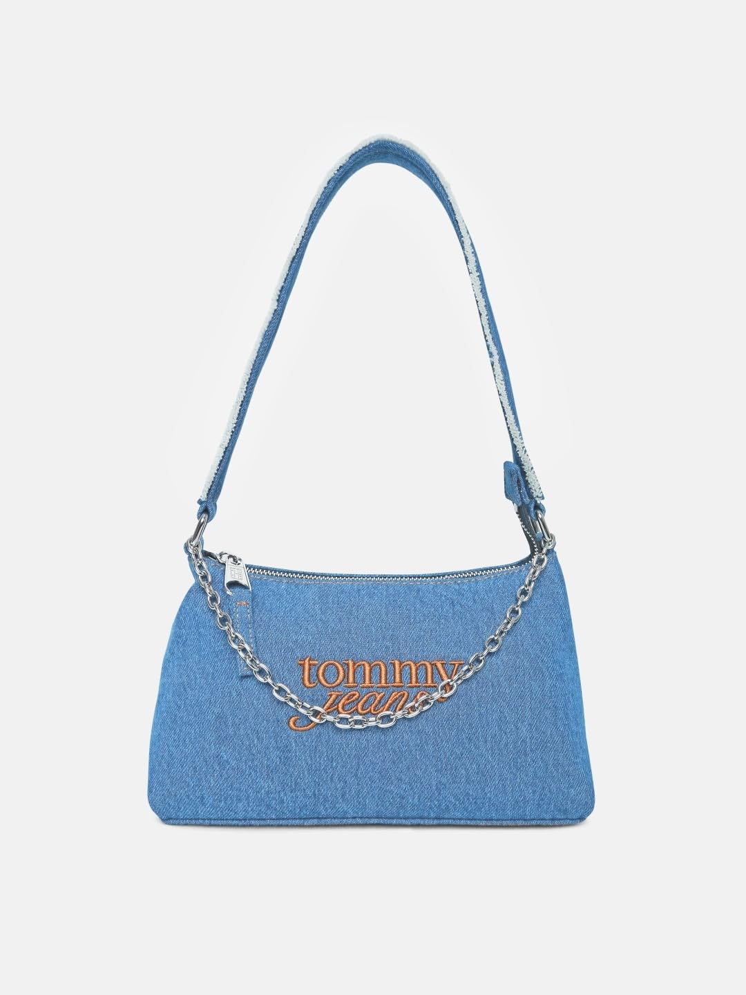 Tommy Hilfiger Logo Blue Cotton Sling Bag