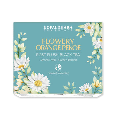 GOPALDHARA Darjeeling Tea First Flush Flowery Orange Pekoe 200 Gm Paper Box - (Regular Series) Ftgfop1 Leaf First Flush Black Tea From The High Hills Of Darjeeling