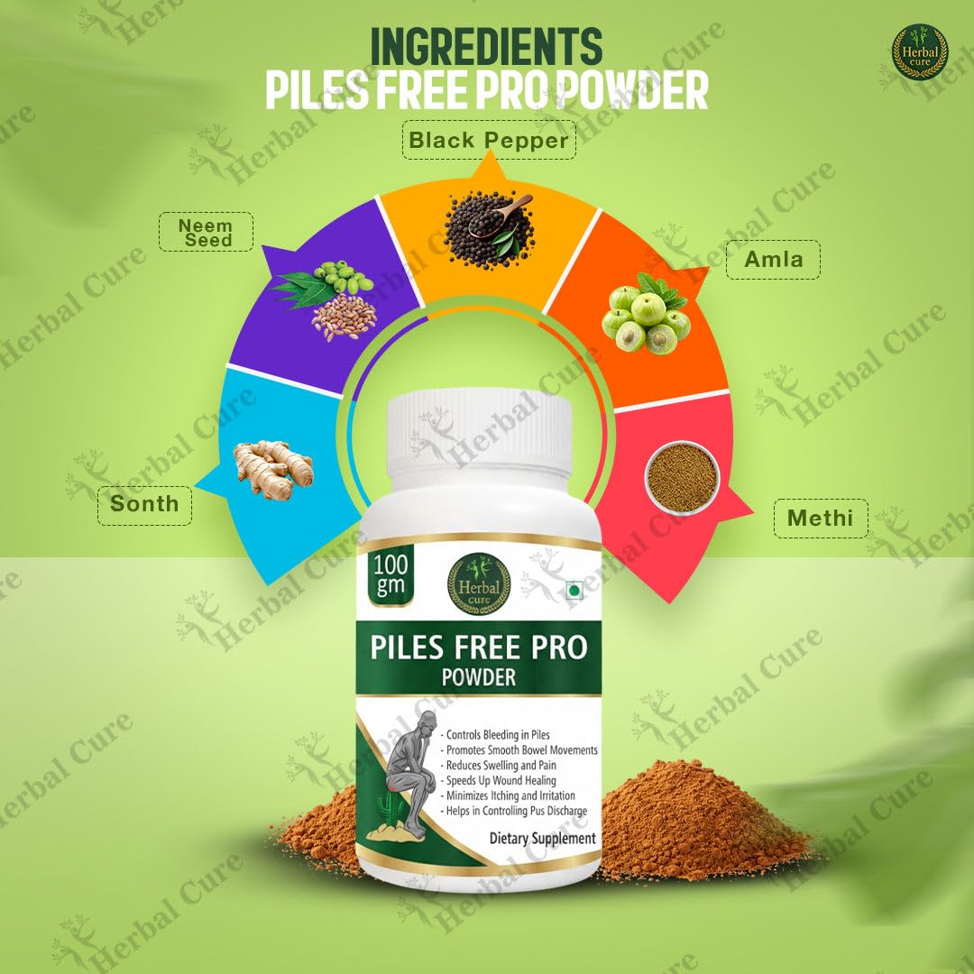 Herbal Cure Piles Free Pro Capsule & Powder Combo