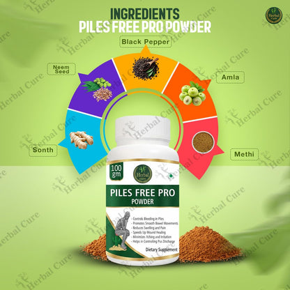 Herbal Cure Piles Free Pro Capsule & Powder Combo