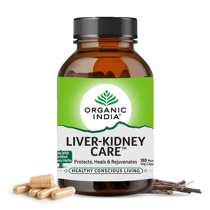 ORGANIC INDIA Liver Kidney Care Pack of 180 Veg Capsules