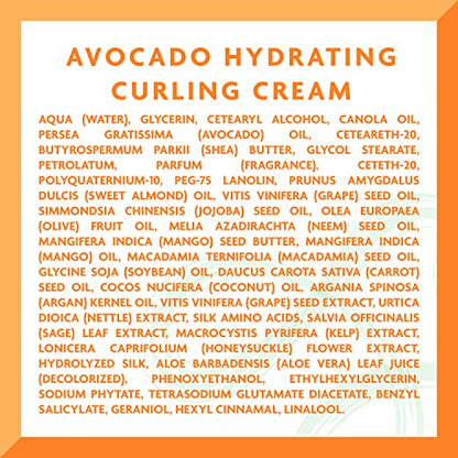 Cantu Avocado Curling Cream with Shea Butter, Mango Butter, & Coconut Oil 340g