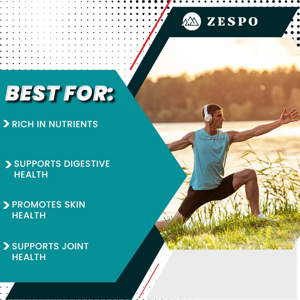 Zespo Sea Moss Complex Capsules with Irish Moss, Bladderwrack, and Burdock Root - Natural Thyroid, Digestive, and Skin Health Support - Rich in Nutrients - 60 Cap