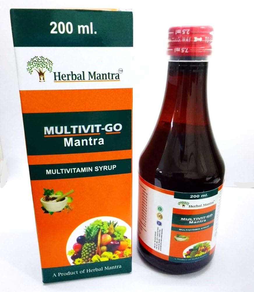 MULTIVI-GO Mantra – Herbal Multivitamin Syrup for Energy, Immunity & Overall Wellness (200ml)