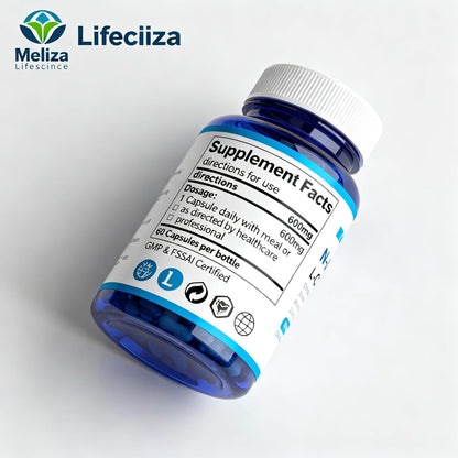 Melizza Life Science N-Acetyl L-Cysteine 600mg Capsules 60 Count | Vegetarian Capsules | Daily Wellness & Nutritional Support Supplement-PK-2