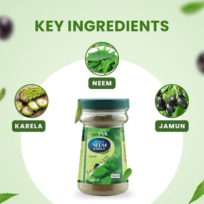 Geofit Jamun Neem Karela Powder - Pack of 2 (200g Each) | Made with Pure & Natural Herbs of Jamun, Neem & Karela | Natural Detoxifier | Improves Immune System | Regulates Metabolism | skin Purfiier