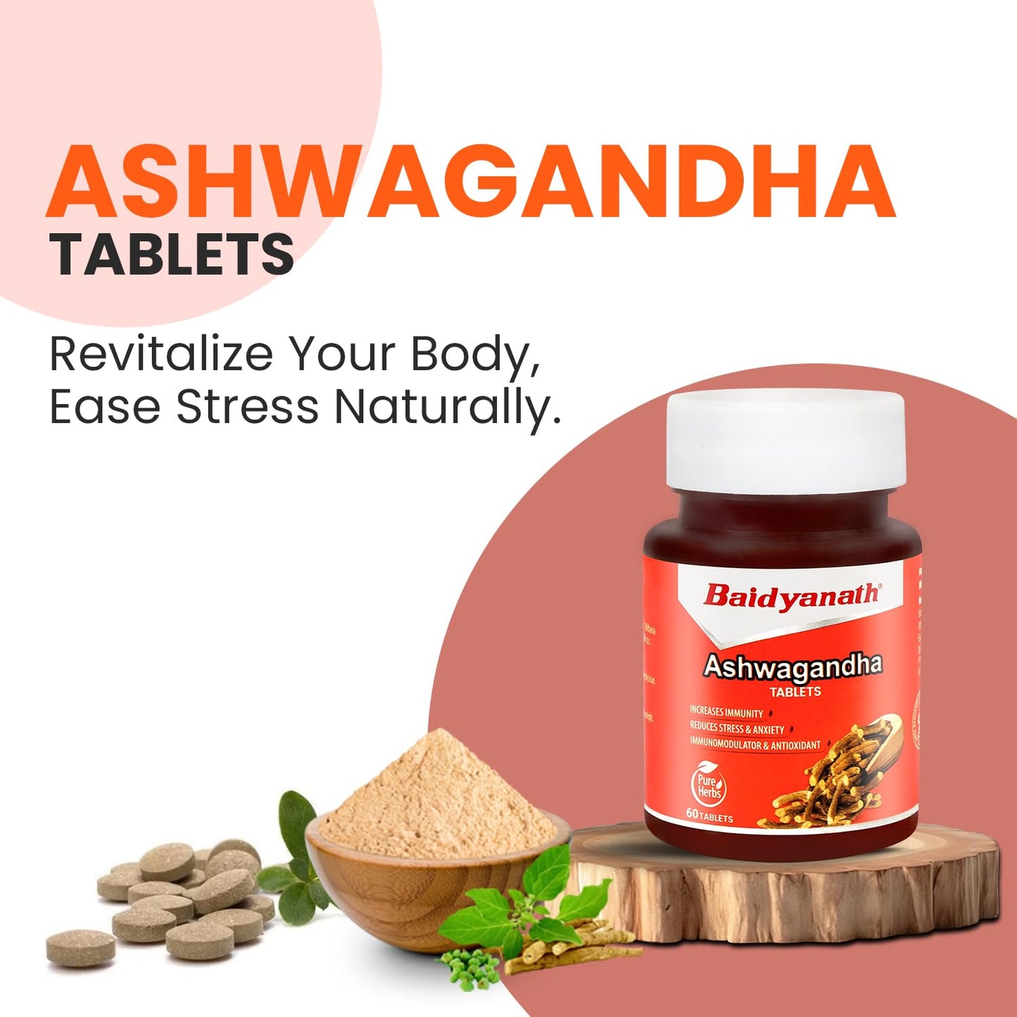 Baidyanath Ashwagandha 60 Tablets for General Wellness | Helps Release- image 8