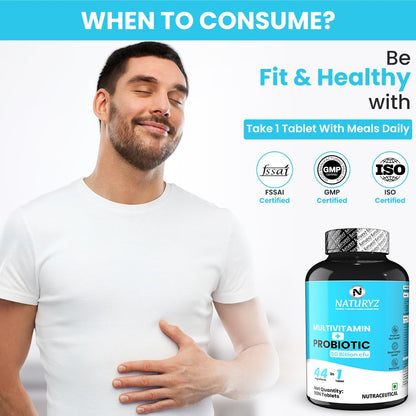 NATURYZ Highest Strength Daily Multivitamin with 50 Billion CFU Pre-Pro- image 5