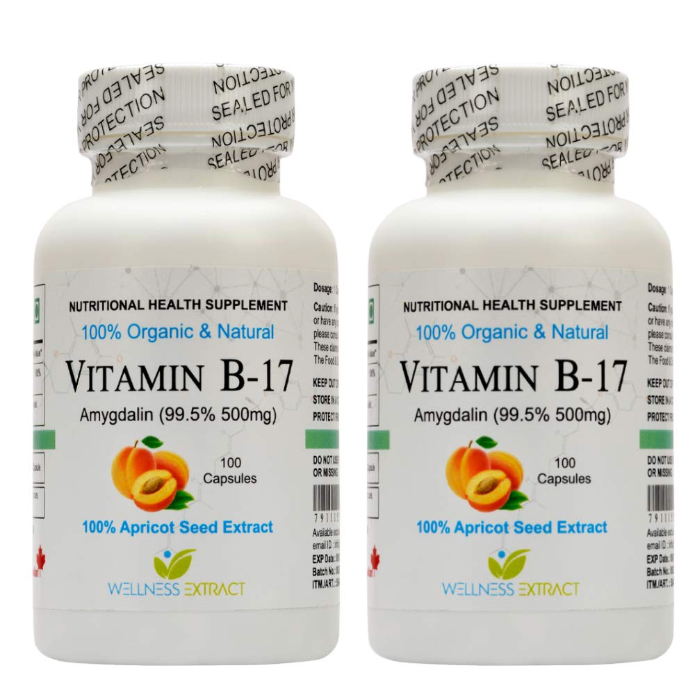Galaxy Healthcare Vitamin B17 Organic – 500mg, 100 Caps, Pack x2