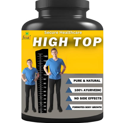 High Top, Best Height Increase Supplement, Body Bones Growth, Immunity Strength, Powder, Flavor Banana, Pack of 1