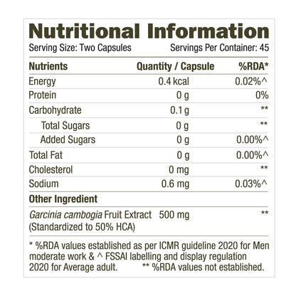 GNC Herbal Plus Garcinia Cambogia | 90 Capsules | Aids in Weight Loss | Controls Hunger Pangs | Helps Reduce Bad Fats | Improves Serotonin Level | Formulated in USA | 500mg Per Serving