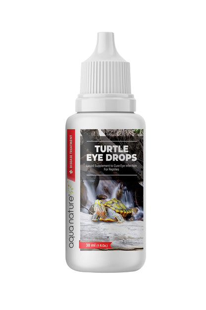 AquaNature® Special Combo Turtle Eye Drops & Turtle Vitamin Supplement Drop for Swollen, Inflamed, Infected Eye & for Essential Vitamins and Minerals of Healthy Turtle Healthcare 30Ml Each