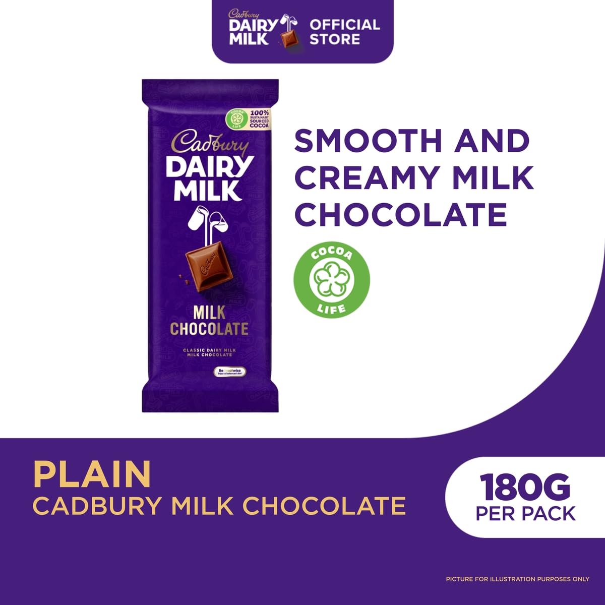 Cadbury Dairy Milk Chocolate, Ideal for Gifting, Birthday Gift, Dessert 180g…