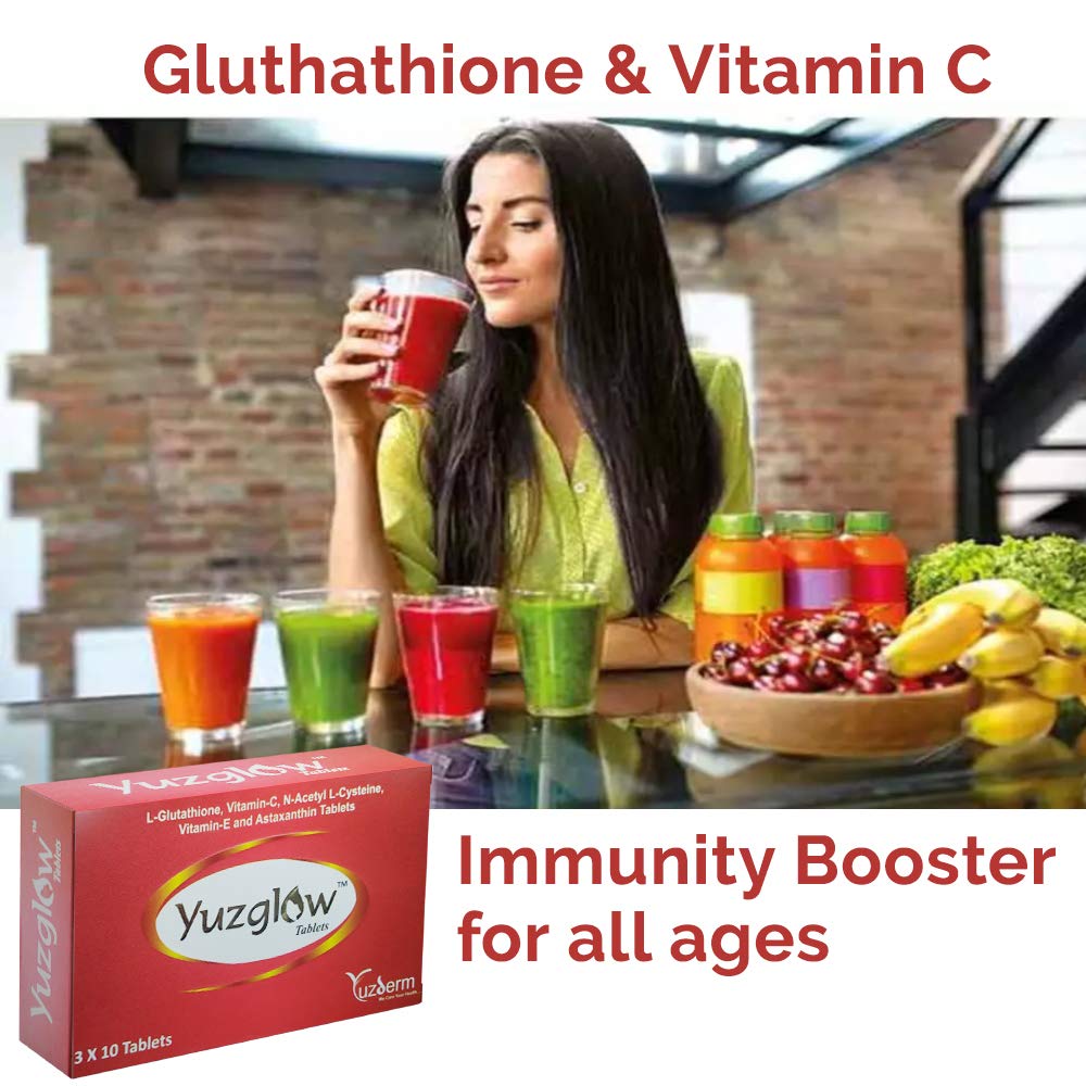 Yuzglow | Glowing Skin | 1000mg L-Gluthathione | Skin Whitening | Fairn- image 3