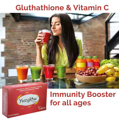 Yuzglow | Glowing Skin | 1000mg L-Gluthathione | Skin Whitening | Fairn- image 3