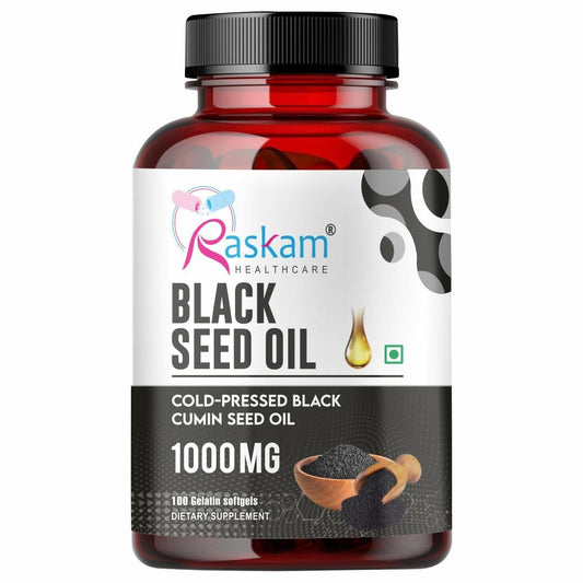Pure Organic Cold-Pressed Black Seed Oil Softgels - Non-GMO Pure Nigella Sativa Black Cumin Seed Oil for Beauty Immunity & Overall Wellness Support - Thymoquinone-Rich 1000mg Serving 100 softgels