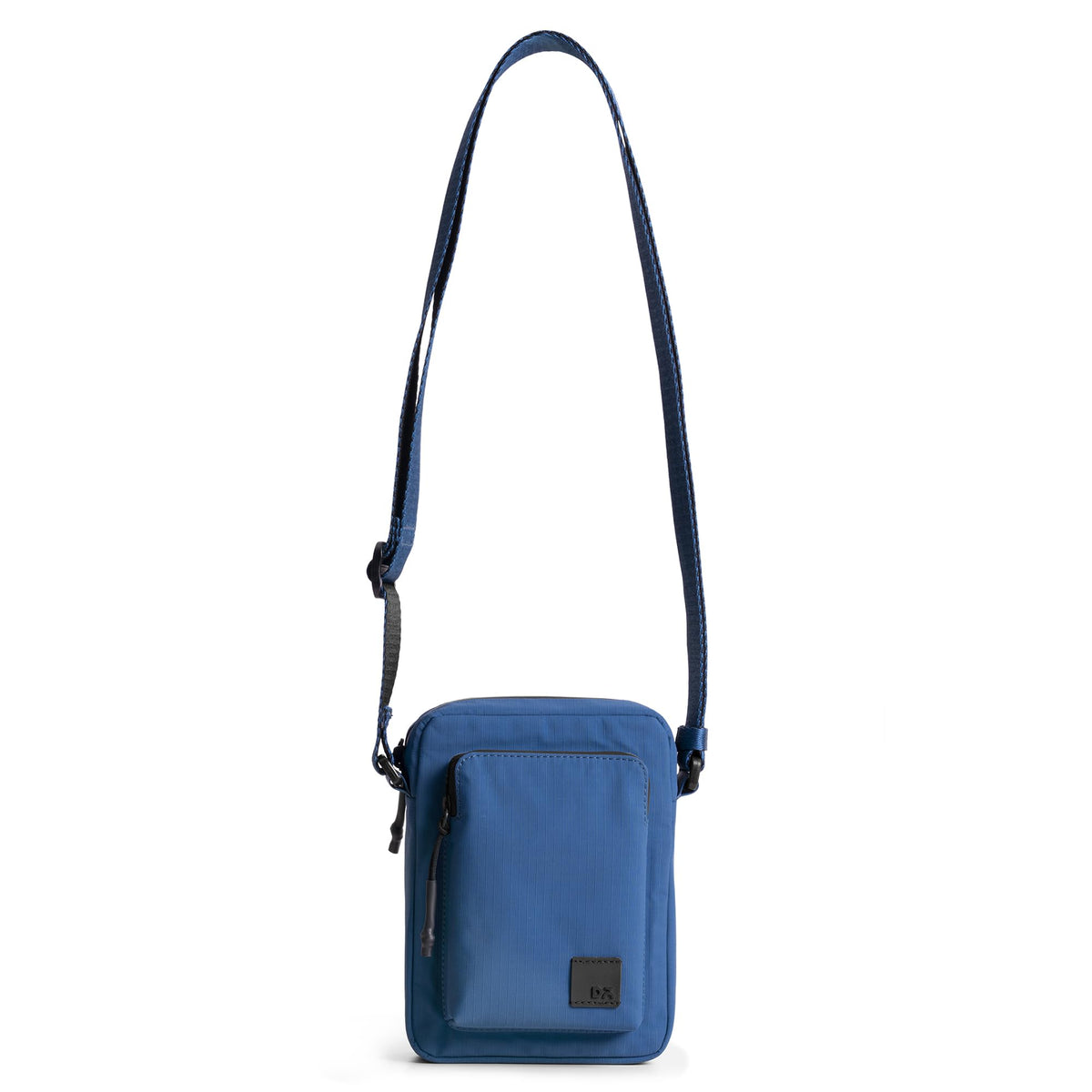 DailyObjects Pivot Travel Sling Bag for Men and Women|Adjustable Shoulder Strap|Recycled Lightweight Material|Water Repellent|Zippered Main Compartment|Slip Pockets| For Daily Use & Travel (Blue)