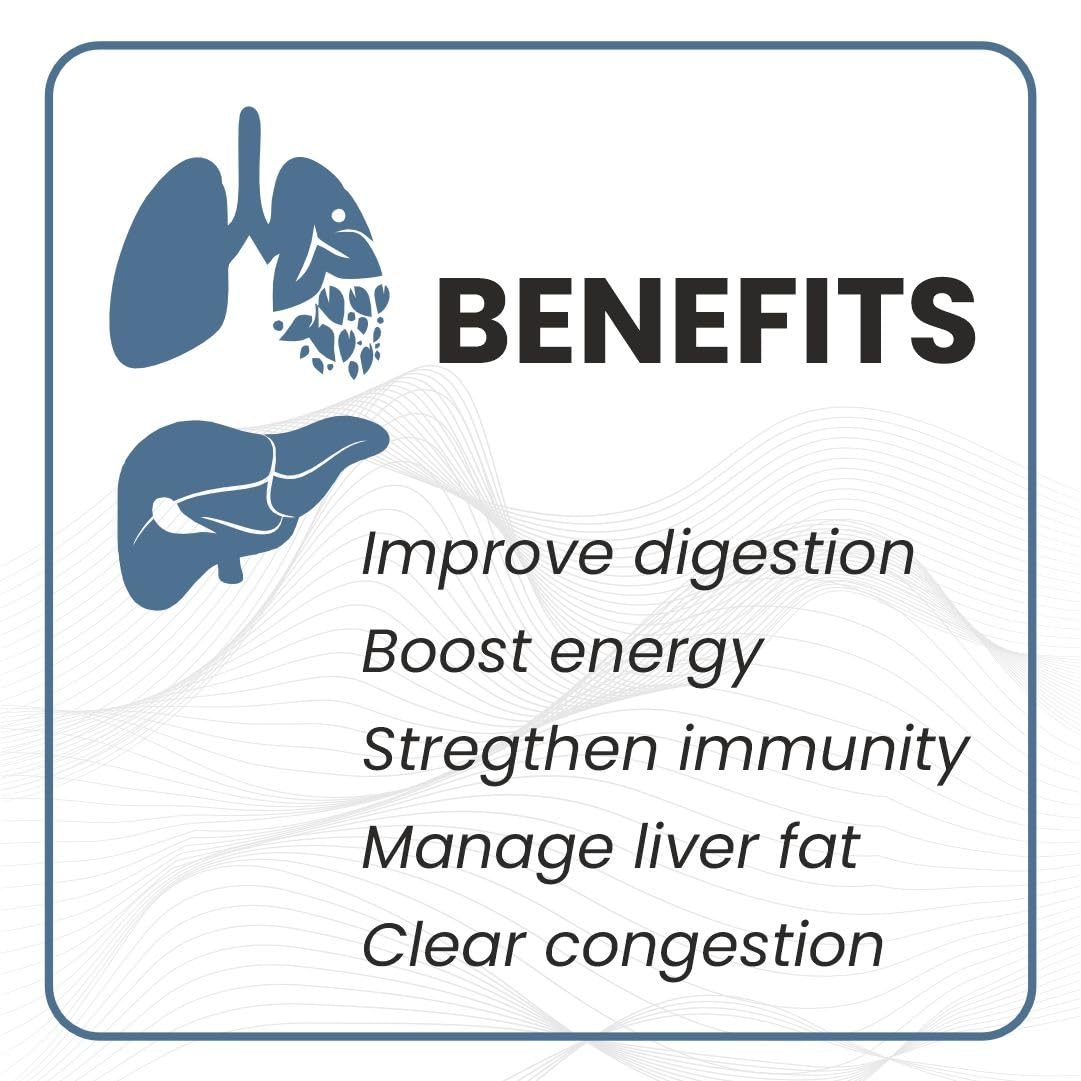 Raskam Lungs & Liver Detox Supplement with Milk Thistle & N-Acetyl Cysteine for Immune Support, 60 Veg Capsules