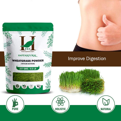 H&C Herbal Ingredients Expert Natural Wheat grass Powder | Ayurvedic Nu- image 4