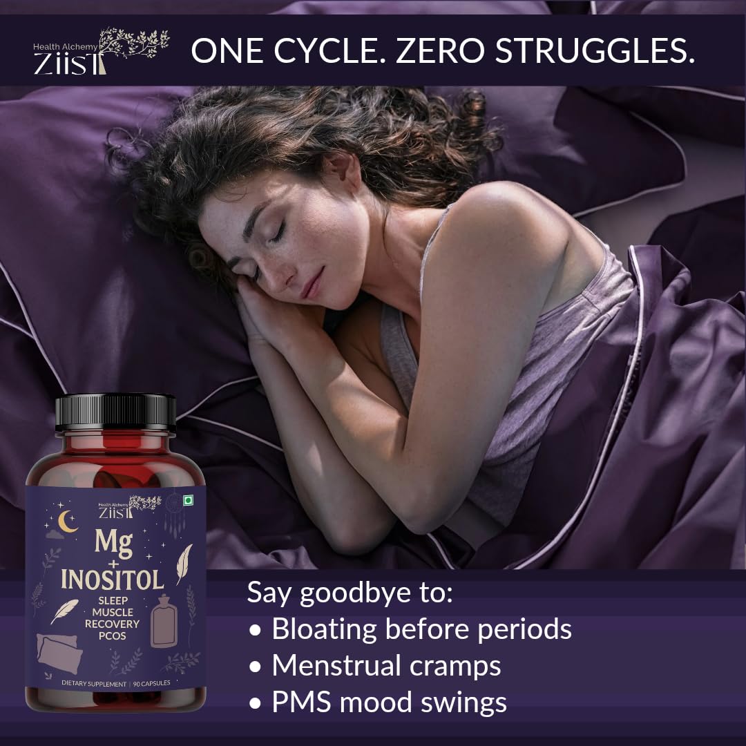 Ziist MG+ INOSITOL Magnesium Glycinate | Inositol Dietary Supplement | 90 Capsules