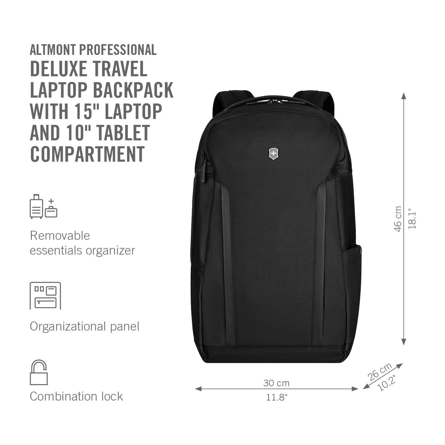 Victorinox 25 Liters Black Laptop Backpack (602155)