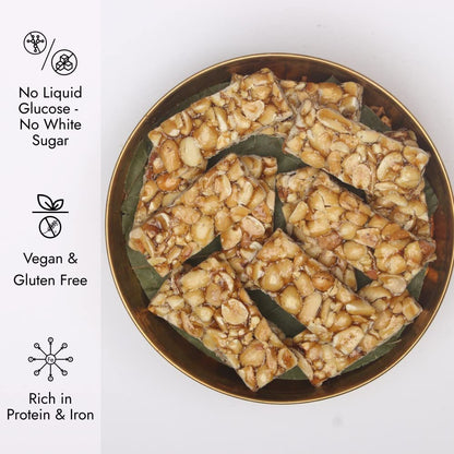 Sweet Karam Coffee Peanut Chikki Bites – Pack of 2 (150g Each) | No Palm Oil or Preservatives | Jaggery Sweetened | White Sugar Free | High Protein & Fiber | Kadalai Mittai Gajak | Healthy Indian Snack