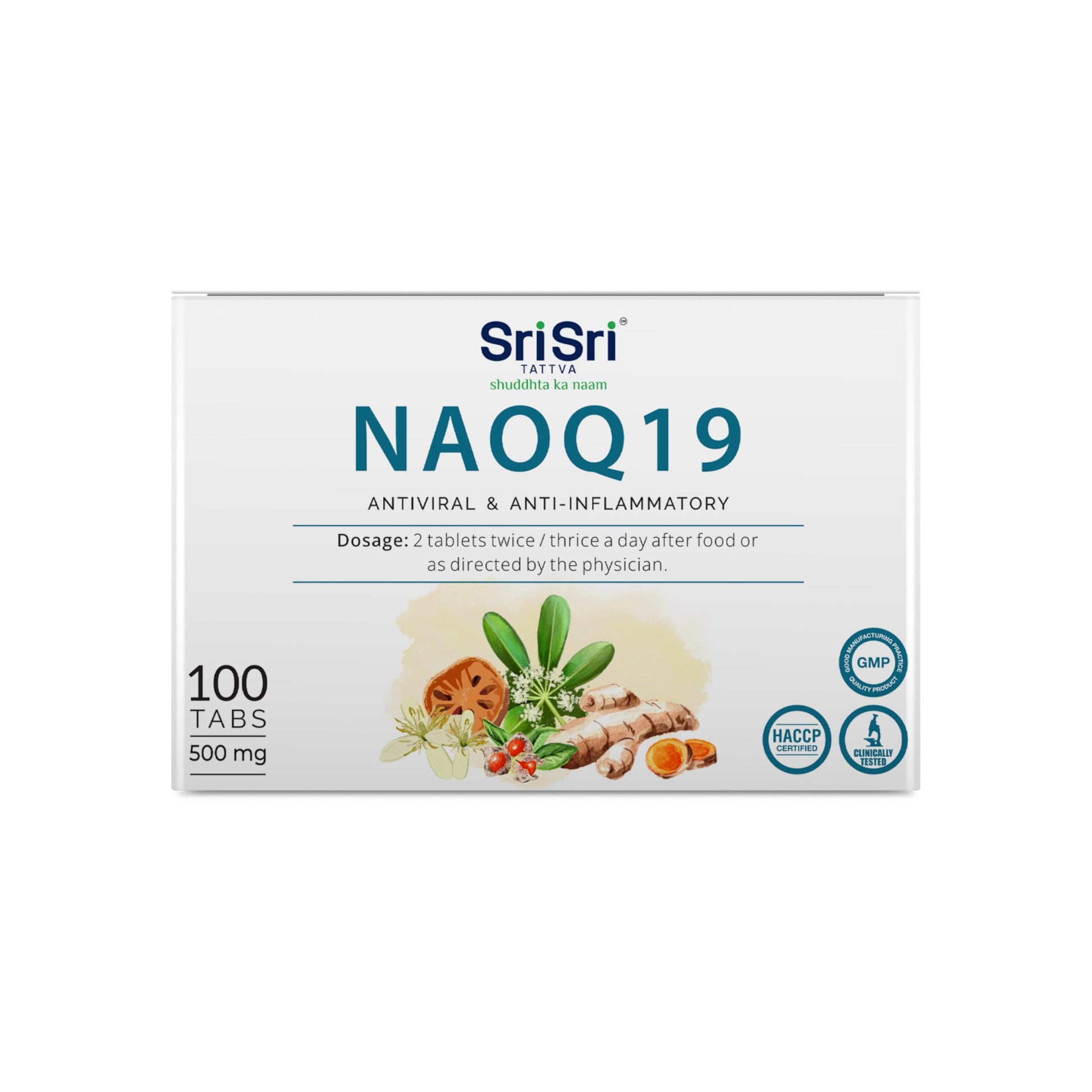 Sri Sri TATTVA shuddhta ka naam NAOQ19 - Anti Viral,10 Strips x 10 Number|500mg,