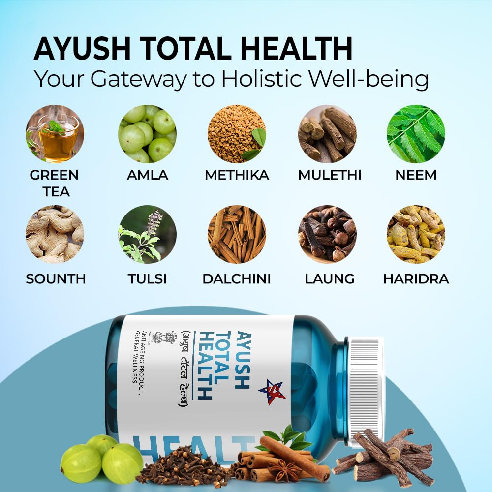 8848 Ayush Total Health Anti Ageing Capsules | Made of Pure Herbs | 60 Capsules