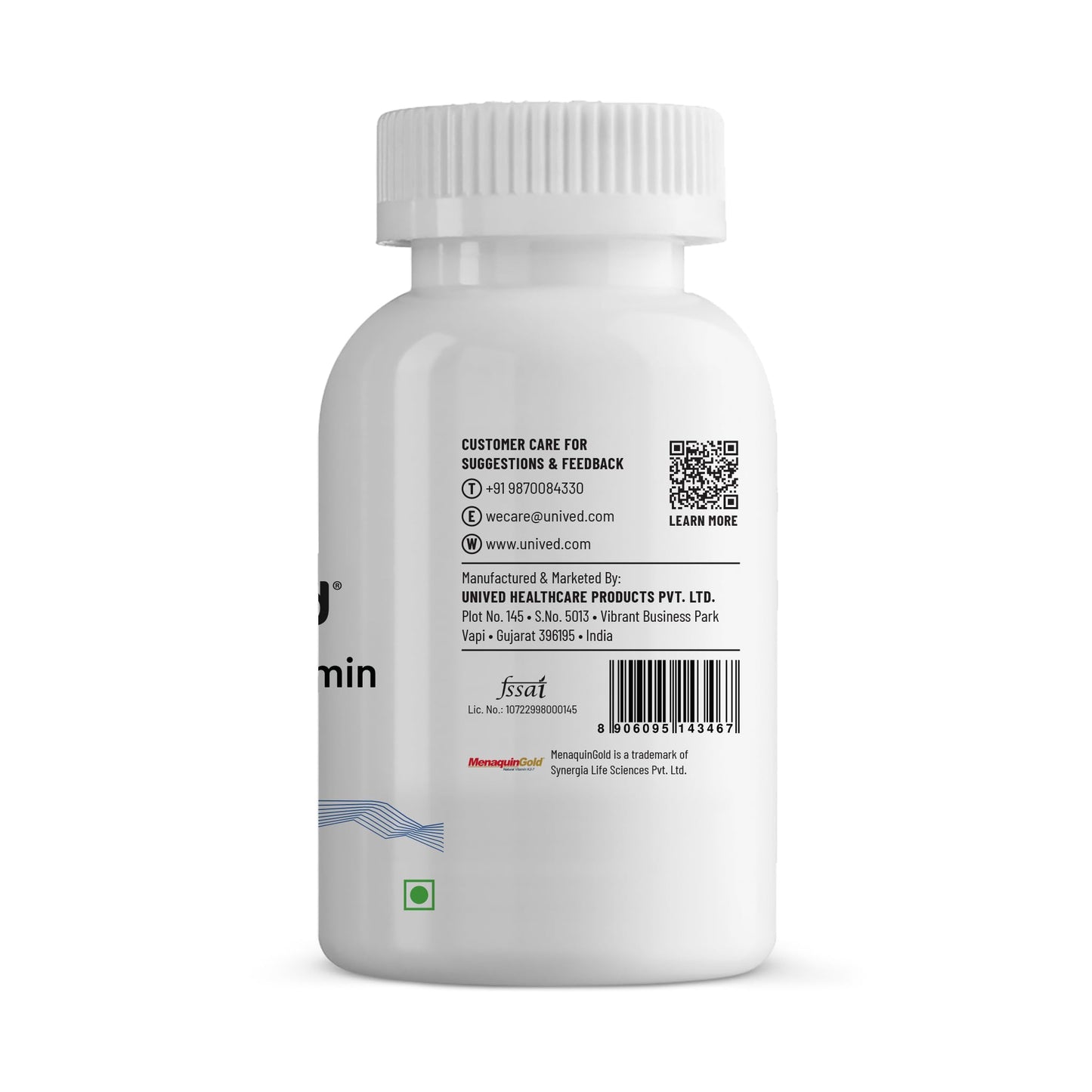 Unived Multivitamin & Minerals Capsule for Men | 100% RDA of all Vitamins with Algae Calcium & Plant-Based Vitamin D3 plus Important Minerals | Complete formulation for Health & Wellbeing