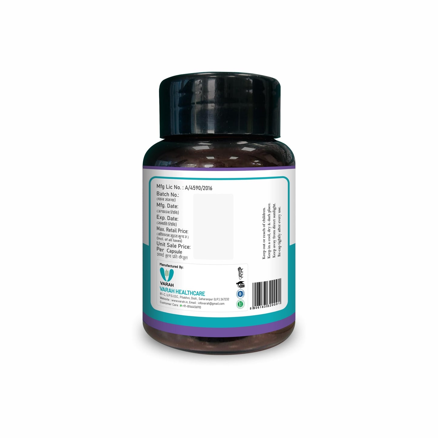VARAH HEALTHCARE Herbal Slim Capsules - Natural Weight Management Formula | 60 Capsules | Supports Healthy Weight Loss & Metabolism