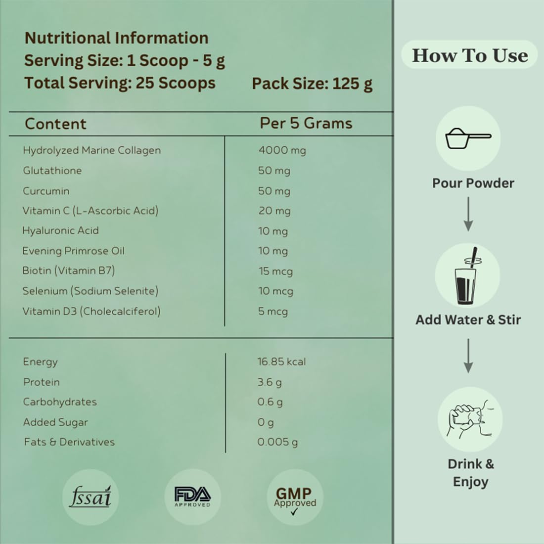 INJA Beauty Marine Collagen Powder for Women and Men, Japanese Formulation Collagen Supplement with Vitamin C, Supports Healthy Skin, Hair, Joints, Muscles, Sugar-Free, Gluten-Free, Orange Flavor, 125 gm